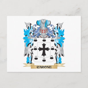 Carone Coat of Arms - Family Crest Postcard