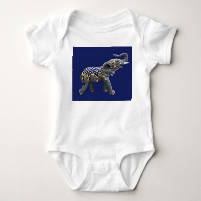 Carousel Animal Elephant Photo Baby Shirt (Front)