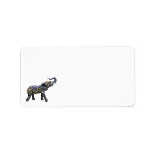 Carousel Animal Elephant Photo Stationery Label