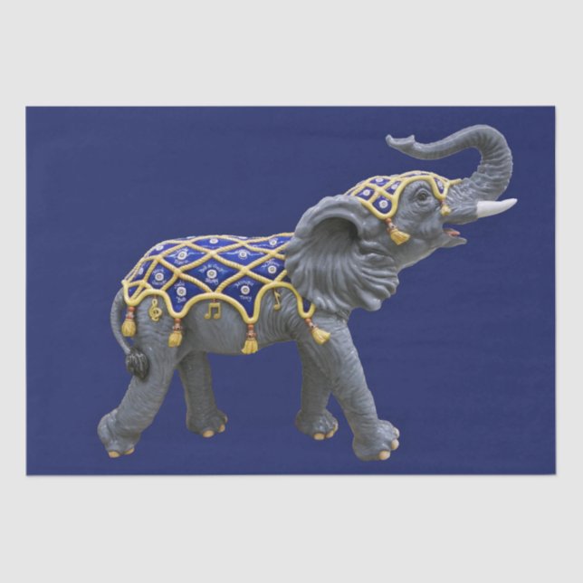 Carousel Animal Elephant Photo Tissue Paper (Front)