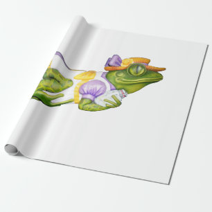 Carousel Animal Frog Photo Gift Wrap Paper