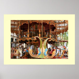 Carousel at d'Horloge Poster