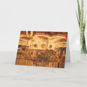 Carousel at Night Card