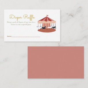Carousel Baby Diaper Raffle Enclosure Card