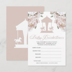 Carousel Baby Shower Guessing Game Invitation