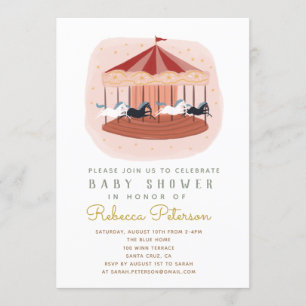 carousel Baby Shower Invitation