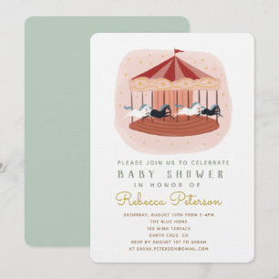 Carousel Baby Shower Invitation