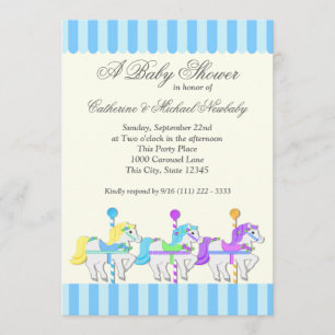 Carousel Baby Shower Invitation