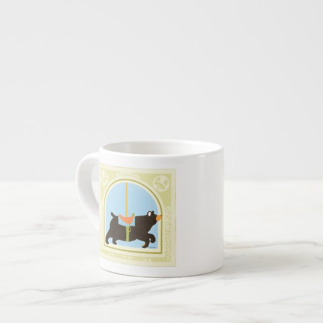 Carousel Bear by June Erica Vess Espresso Cup (Front Left)