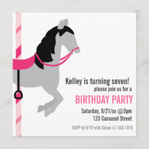 Carousel Birthday Party Invitation
