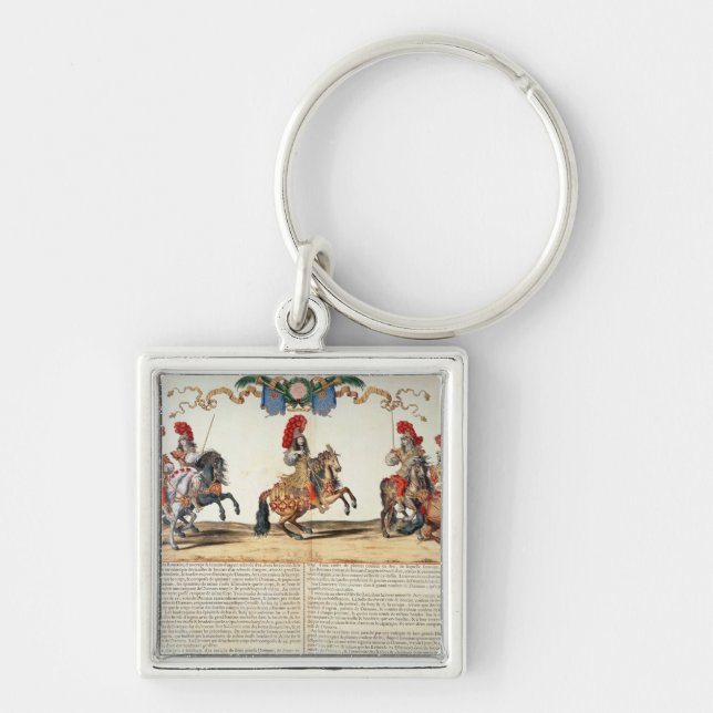 Carousel by Louis XIV  Front of Tuileries Key Ring (Front)
