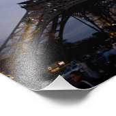Carousel by the Eiffel Tower in the evening, Photo Print (Corner)