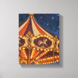 Carousel Canopy under Starlight Canvas Print