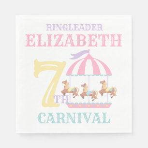 Carousel Circus Carnival Birthday Party Napkins