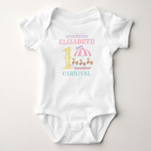 Carousel Circus Carnival Birthday Pastel Baby Bodysuit