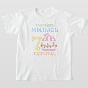 Carousel Circus Carnival Birthday Shirt Pastel