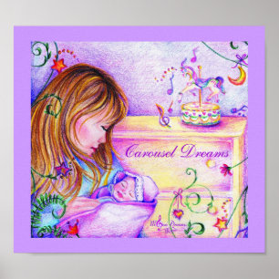 Carousel Dreams 11.09" x 10" Value Poster (Matte)