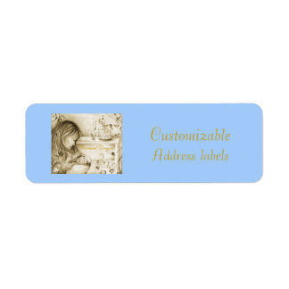 Carousel Dreams Blue Customisable Address Labels