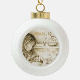 Carousel Dreams Ceramic Ornament