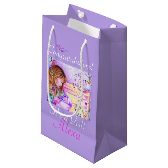 Carousel Dreams Customisable Small Gift Bag (Front Angled)