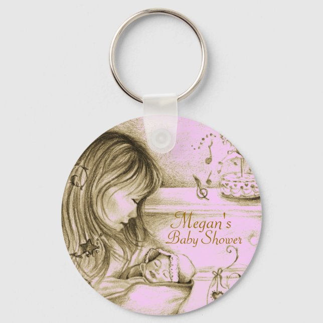 Carousel Dreams Pale Vintage Pink Keychain (Front)