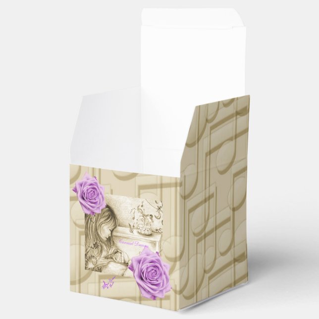 Carousel Dreams Vintage Music & Roses Favour Box (Opened)