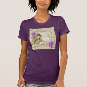 Carousel Dreams Vintage Rose Fine Jersey T-Shirt
