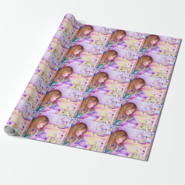 Carousel Dreams Wrapping Paper (Unrolled)
