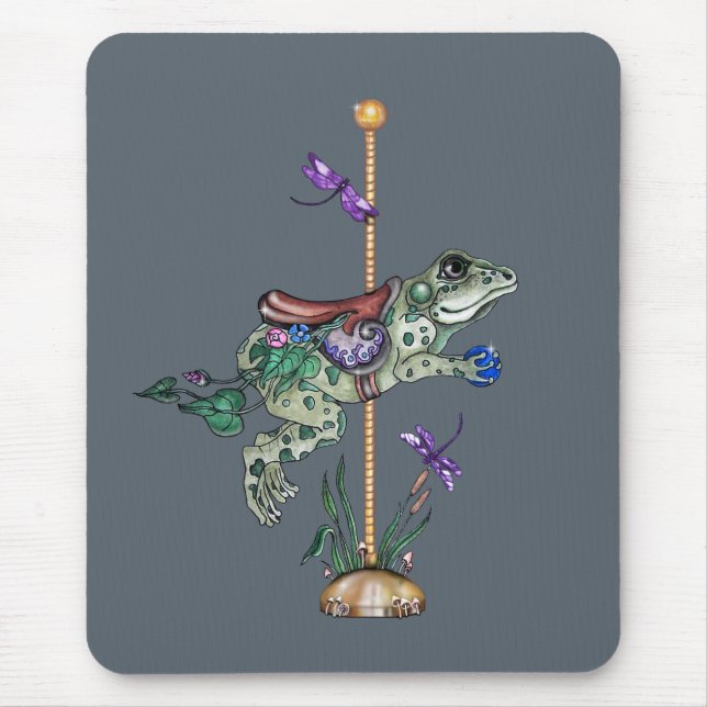 Carousel Frog Mouse Mat (Front)