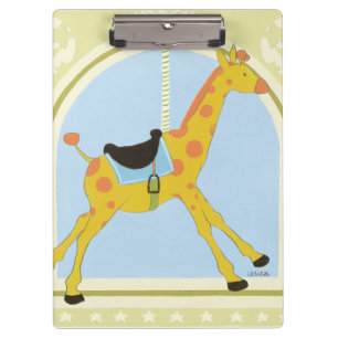 Carousel Giraffe by June Erica Vess Clipboard