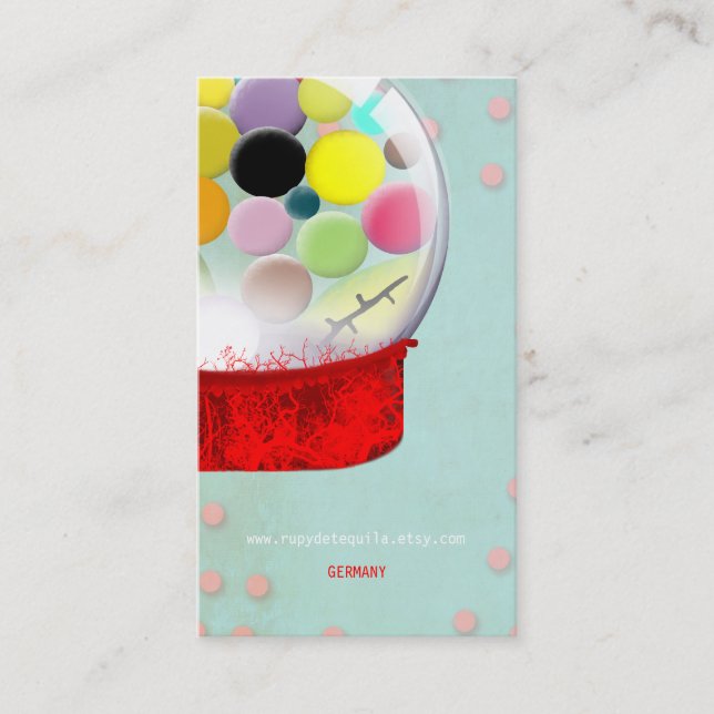 Carousel gumball machine business card (Front)