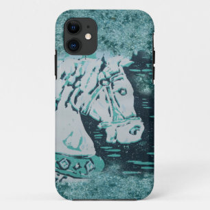 Carousel Horse Aquamarine iPhone 11 Case