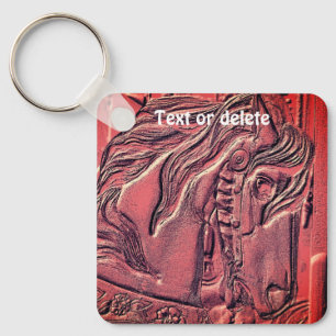Carousel Horse Art Personalised Key Ring