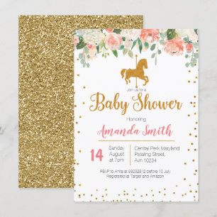 Carousel Horse Baby Shower invitation