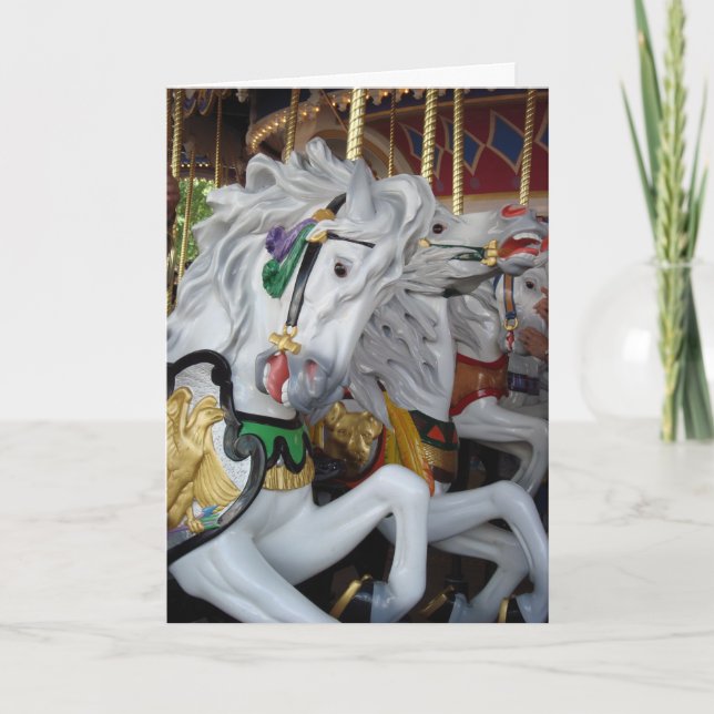 Carousel Horse Birthday Card (Front)