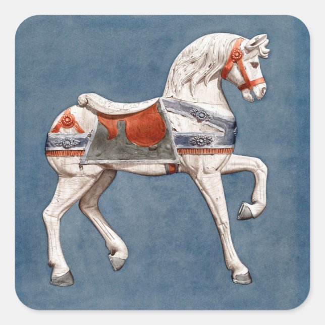 Carousel Horse by Henry Murphy   Square Sticker (Front)