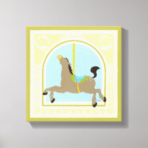 Carousel Horse by June Erica Vess Canvas Print