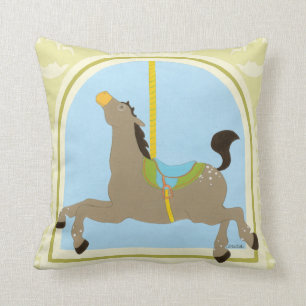 Carousel Horse by June Erica Vess Cushion