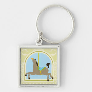 Carousel Horse by June Erica Vess Key Ring