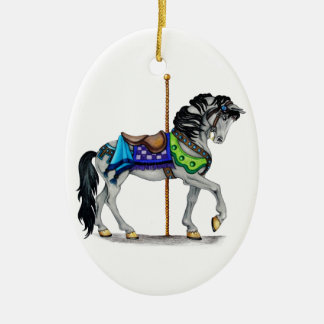 Carousel Horse Ceramic Tree Decoration