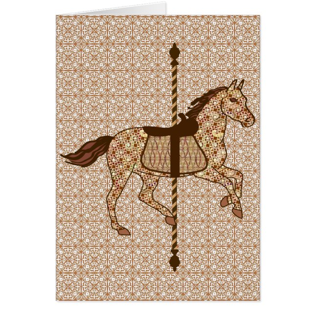 Carousel Horse - Chocolate Brown and Tan (Front)