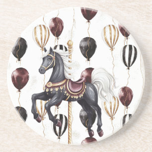 Carousel Horse Circus Balloons Coaster