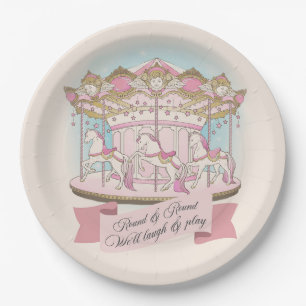 Carousel Horse Circus Carnival Birthday Party Paper Plate