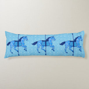 Carousel Horse - Cobalt and Sky Blue Body Cushion