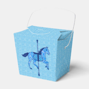 Carousel Horse - Cobalt and Sky Blue Favour Box