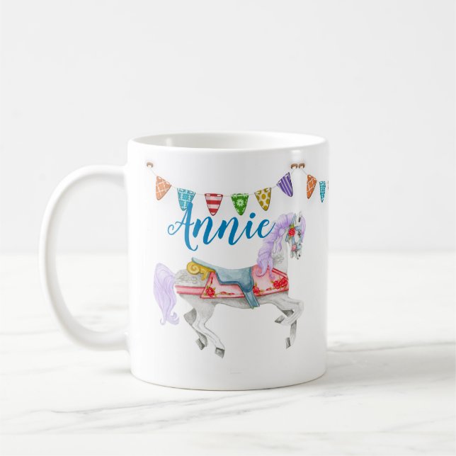 Carousel Horse Custom Template Coffee Mug (Left)
