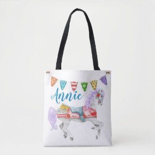Carousel Horse Custom Template Tote Bag
