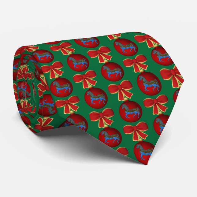 Carousel Horse Decoration Christmas Holiday    Tie (Rolled)