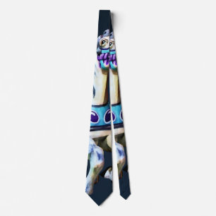 Carousel Horse Dressed in Lavender and Blue Tie