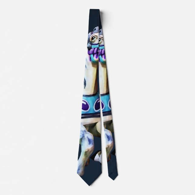 Carousel Horse Dressed in Lavender and Blue Tie (Front)